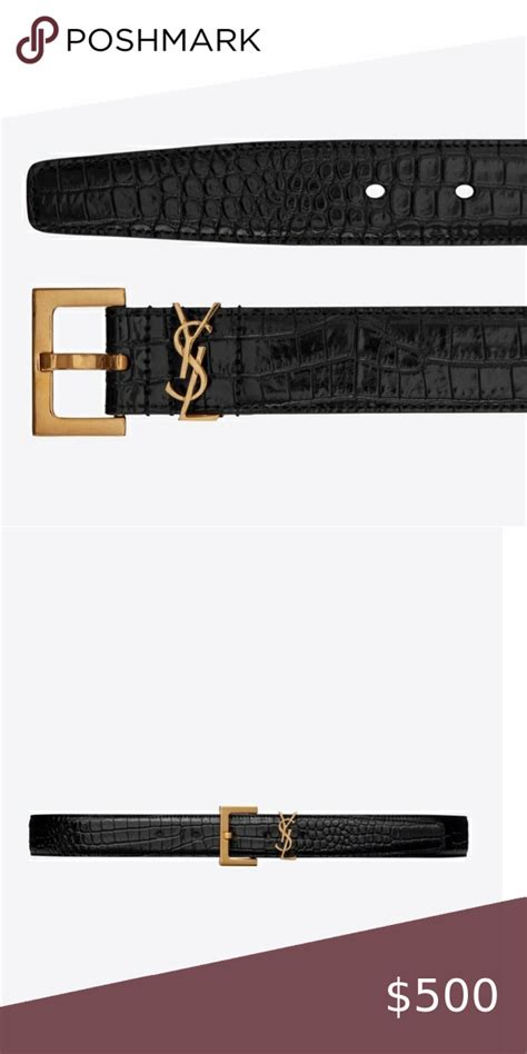 supreme ysl belt|YSL crocodile belt.